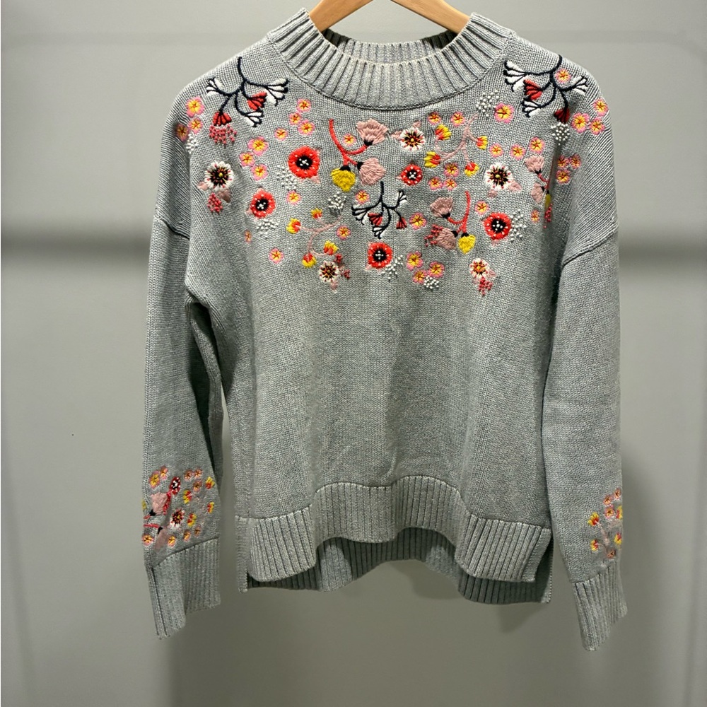 Boden embroidered cotton sweater